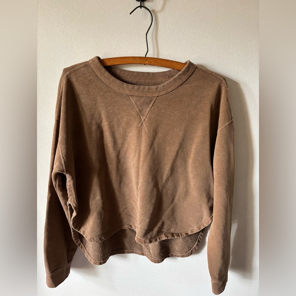 Outerknown cropped crew sweatshirt